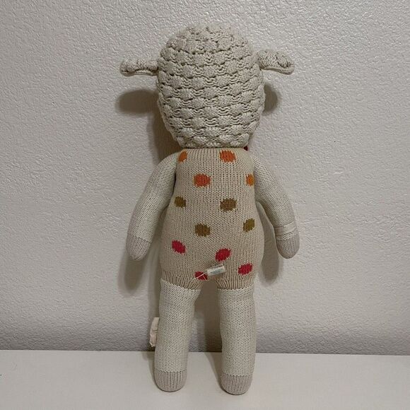 Cuddle + Kind Lucy the Lamb Plush Knit Handmade Doll Stuffed Animal 20" - Picture 11 of 16